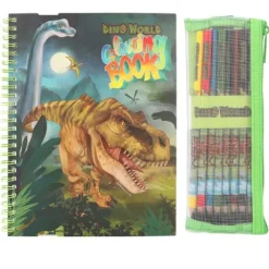Hot DEPESCHE Dino World Malbuch mit Buntstiften