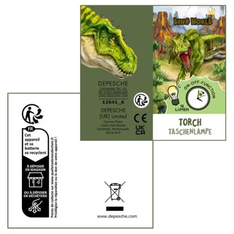 Online DEPESCHE Dino World Taschenlampe mit Timer