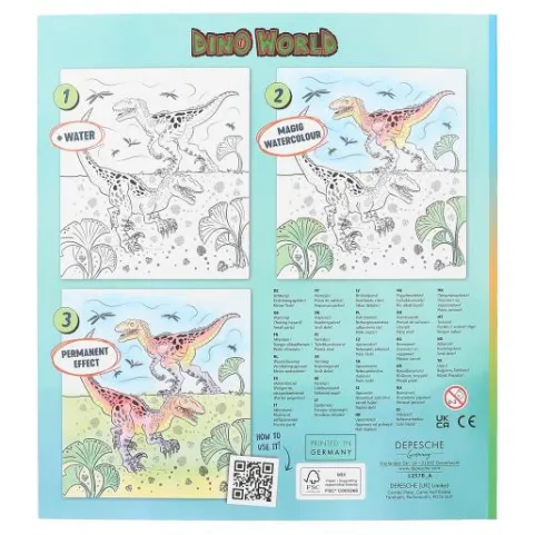 Sale DEPESCHE Dino World Watercolour Book