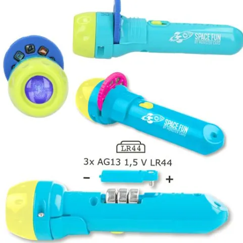 New DEPESCHE Monster Cars Taschenlampe mit Bildeffekten SPACE FUN