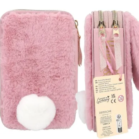 Clearance DEPESCHE Princess Mimi Federtasche Hase Fell BUNNY BALLET