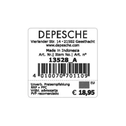 DEPESCHE Princess Mimi Plüsch Hase lila mit Schlafmaske