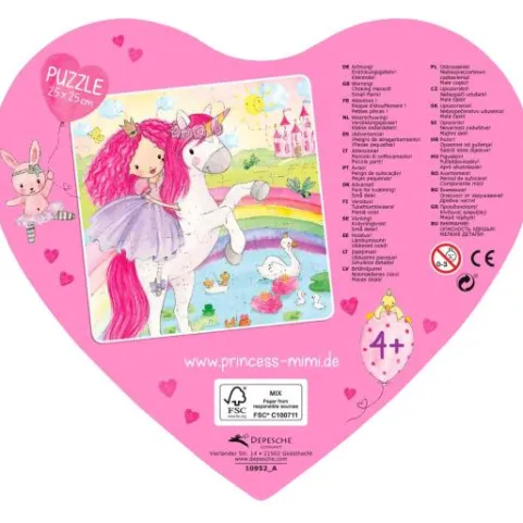 Best DEPESCHE Princess Mimi Puzzle in Herzschachtel, 25 Teile