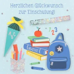 DEPESCHE Schulanfangskarten im Display quadratisch