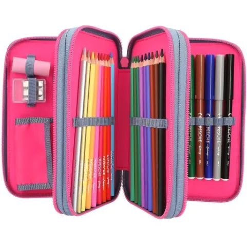 Discount DEPESCHE TOPModel 3 Fach Federtasche mit Silikon Pins