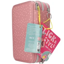 Best DEPESCHE TOPModel 3 Fach Federtasche Affen Applikation JUICY
