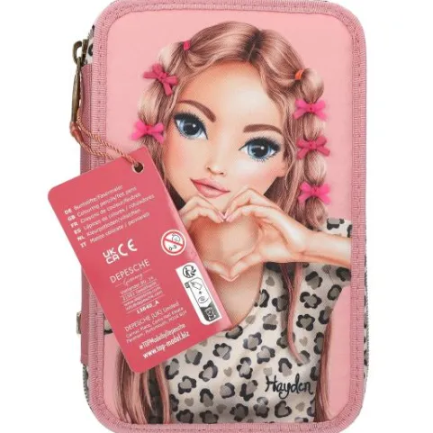 Discount DEPESCHE TOPModel 3 Fach Federtasche mit Schleifen LEOHEART