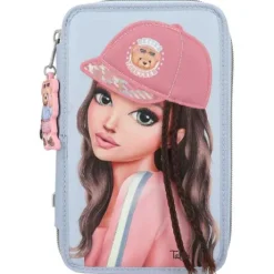 Clearance DEPESCHE TOPModel 3 Fach Federtasche mit Applikation TEAM TEDDY