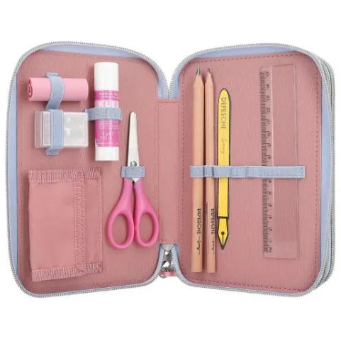 Clearance DEPESCHE TOPModel 3 Fach Federtasche mit Applikation TEAM TEDDY