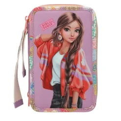 New DEPESCHE TOPModel 3 Fach Federtasche mit Anhänger GIRL POWER