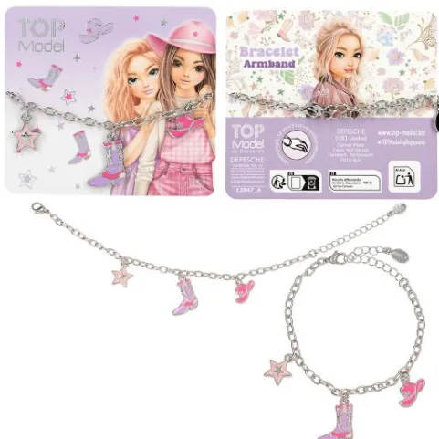Hot DEPESCHE TOPModel Armband mit Charms COWGIRL