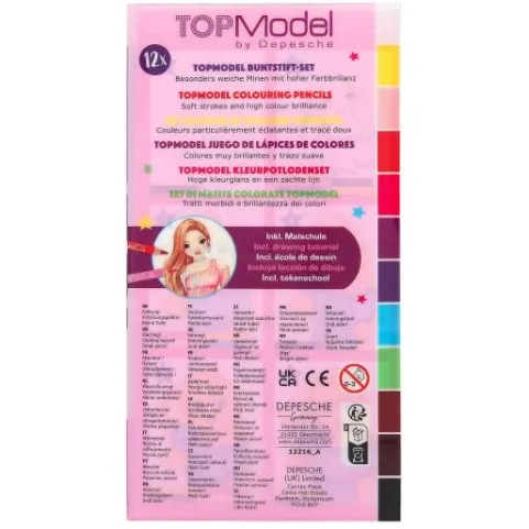 New DEPESCHE TOPModel Basic Buntstifte Set 12 Farben