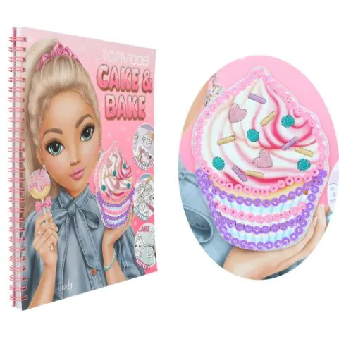 DEPESCHE TOPModel Cake & Bake Malbuch mit Pailletten