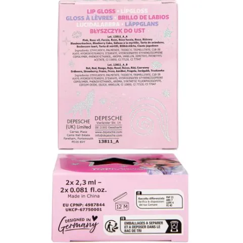 Best DEPESCHE TOPModel Lipgloss Set Kopfhörer Case BEAUTY and ME