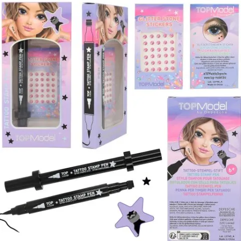 Best DEPESCHE TOPModel Tattoostift mit Glitzersteinen BEAUTY and ME