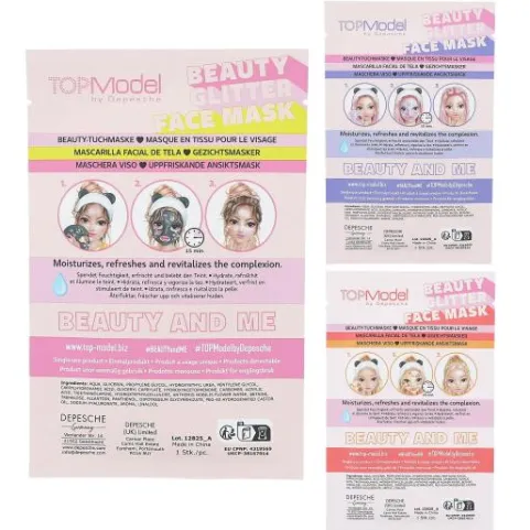 Clearance DEPESCHE TOPModel Tuchmaske Glitzer BEAUTY and ME