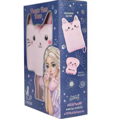 Outlet DEPESCHE TOPModel Waschhandschuh & Gesichtsschwamm Set BEAUTY and ME