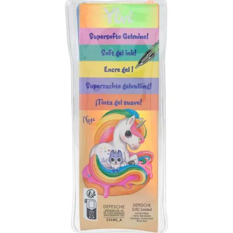 Outlet DEPESCHE Ylvi Gelstifte-Set in 5 Regenbogenfarben
