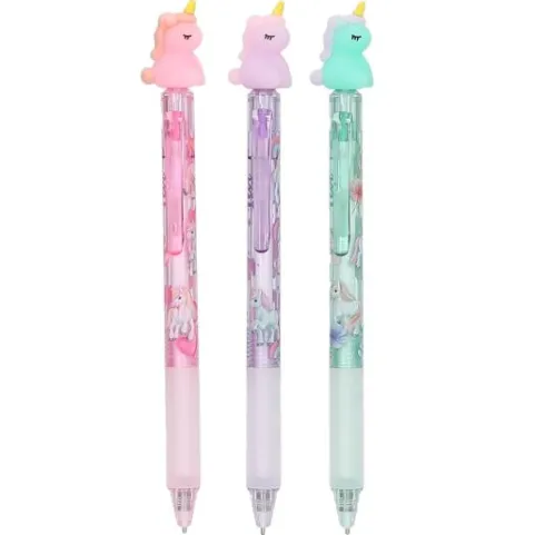DEPESCHE Ylvi Radierbarer Gelstift mit Einhorn-Topper